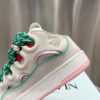 LANVIN CURB SNEAKERS GREEN PINK BEIGE - PT009