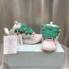 LANVIN CURB SNEAKERS GREEN PINK BEIGE - PT009