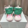 LANVIN CURB SNEAKERS GREEN PINK BEIGE - PT009