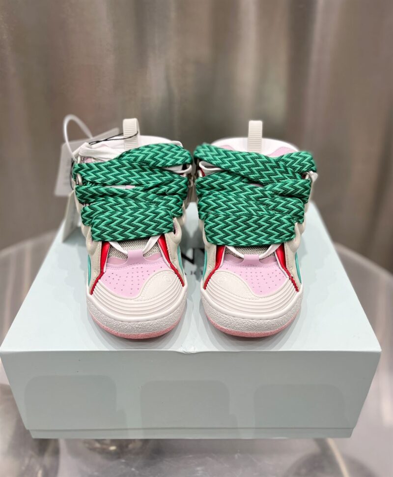 LANVIN CURB SNEAKERS GREEN PINK BEIGE - PT009