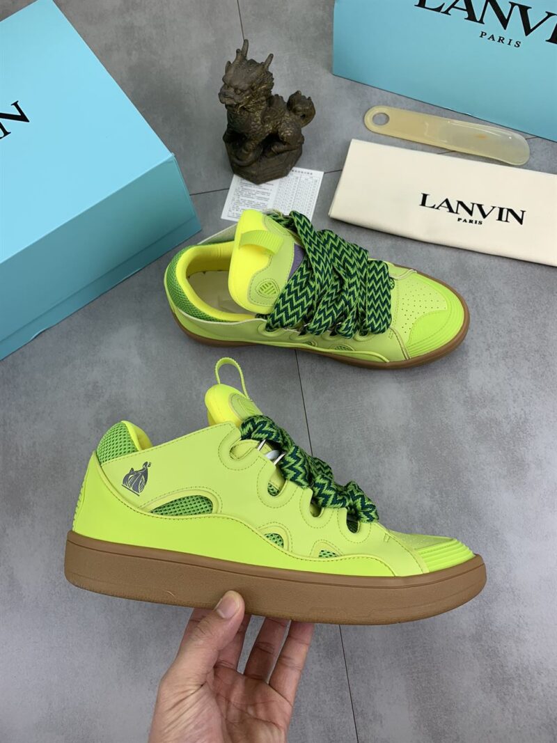 LANVIN CURB SNEAKERS GREEN - PT015