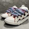 LANVIN CURB SNEAKERS GREY BLUE BLACK RED - PT008