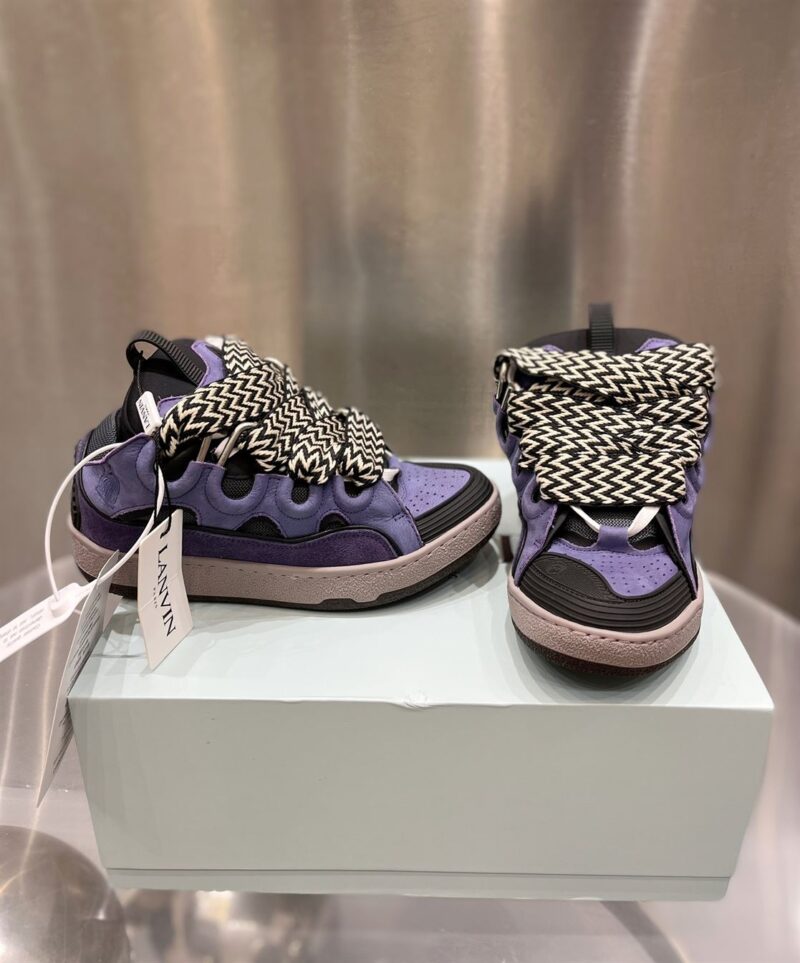 LANVIN CURB SNEAKERS PURPLE BLACK - PT017