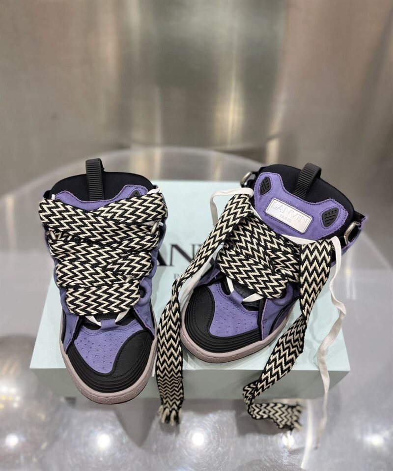 LANVIN CURB SNEAKERS PURPLE BLACK - PT017