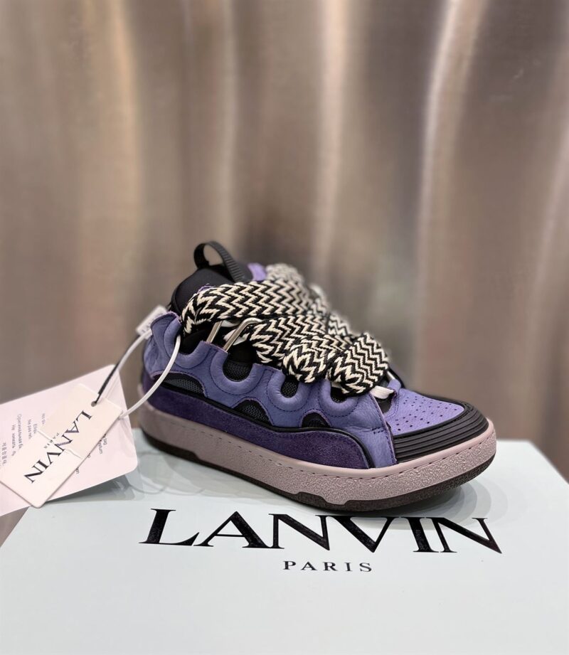 LANVIN CURB SNEAKERS PURPLE BLACK - PT017