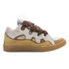 LANVIN CURB SNEAKERS WHITE BROWN - PT014