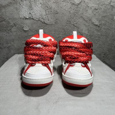 LANVIN CURB SNEAKERS WHITE RED - PT010