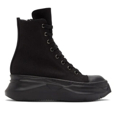 RICK OWENS DRKSHDW BLACK ABSTRACT HIGH SNEAKERS - DY039