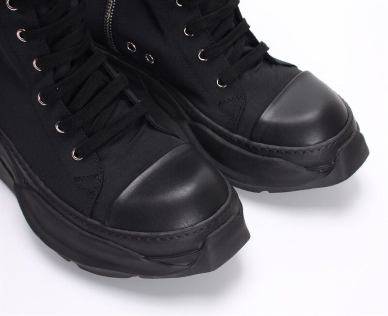 RICK OWENS DRKSHDW BLACK ABSTRACT HIGH SNEAKERS - DY039