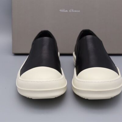 RICK OWENS LOW LEATHER BOAT SNEAKERS - DY033