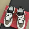 VALENTINO ONE STUD XL LOW-TOP SNEAKER IN NAPPA LEATHER AND JACQUARD TOILE ICONOGRAPHE TECHNICAL FABRIC - TM011