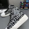 VERSACE LOGO-PRINT HIGH-TOP SNEAKERS - UH011